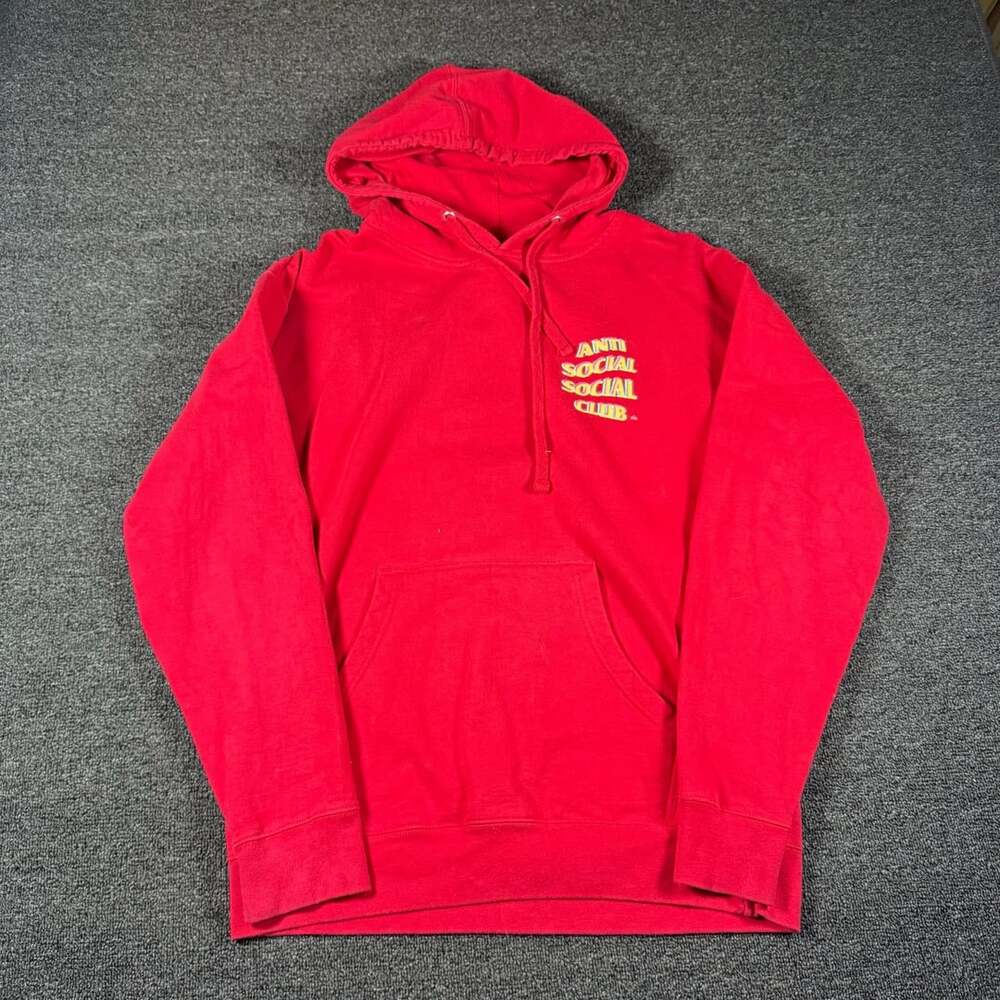 Anti Social Social Club Red Hoodie Size L